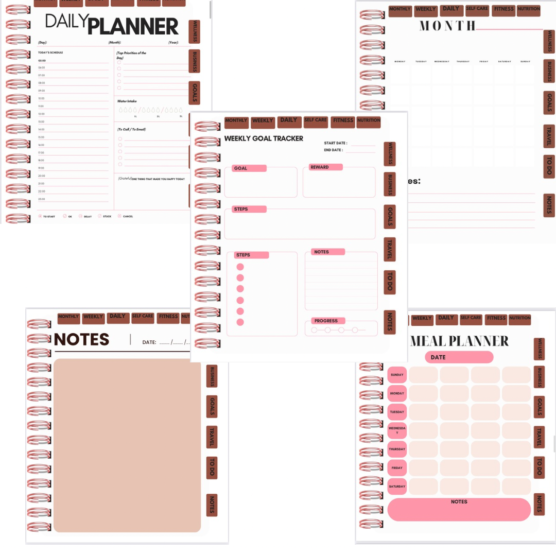 Pink Digital Monthly Planner – Your Ultimate Tool for Seamless Productivity - Image 3
