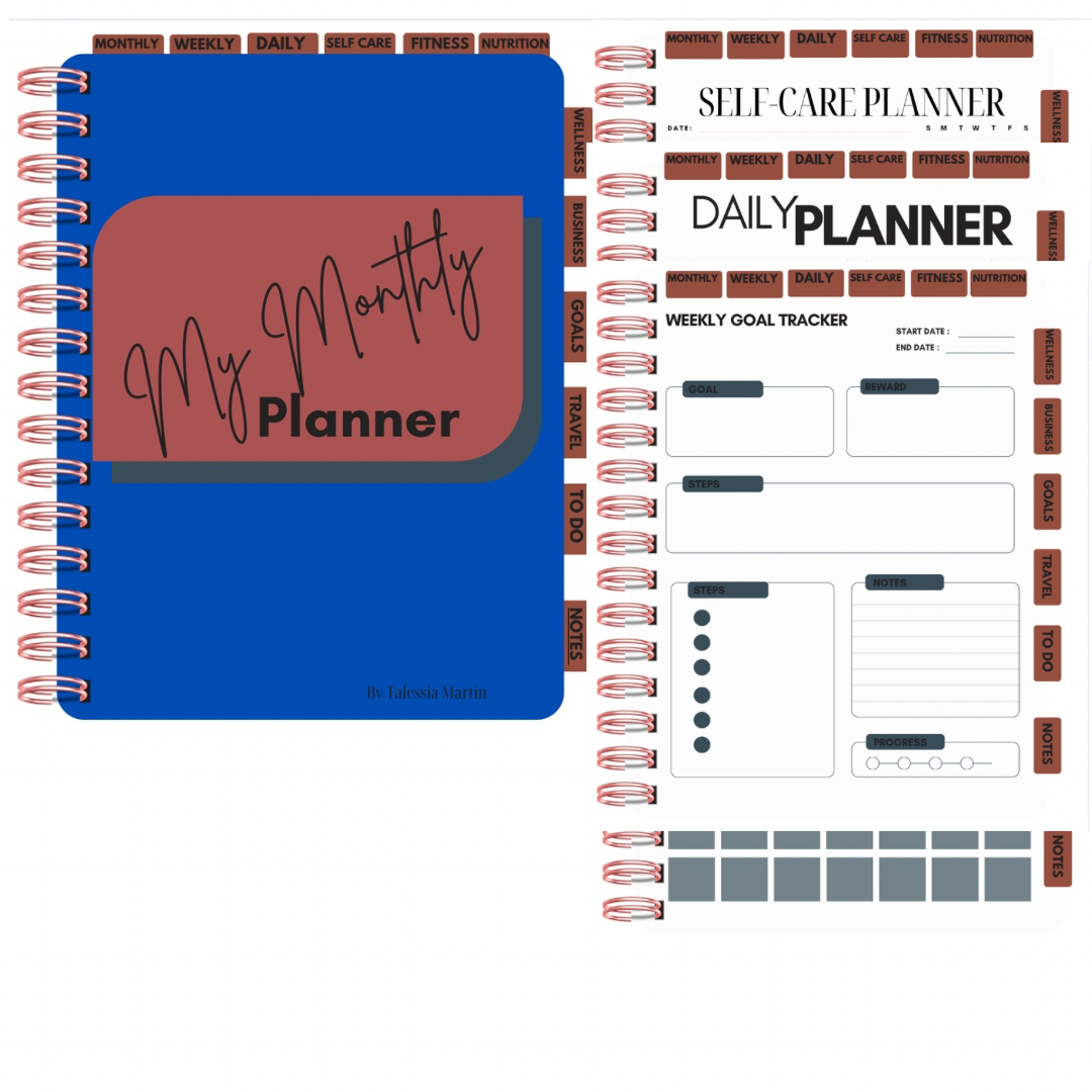 Blue Pink Digital Monthly Planner – Your Ultimate Tool for Seamless Productivity - Image 3