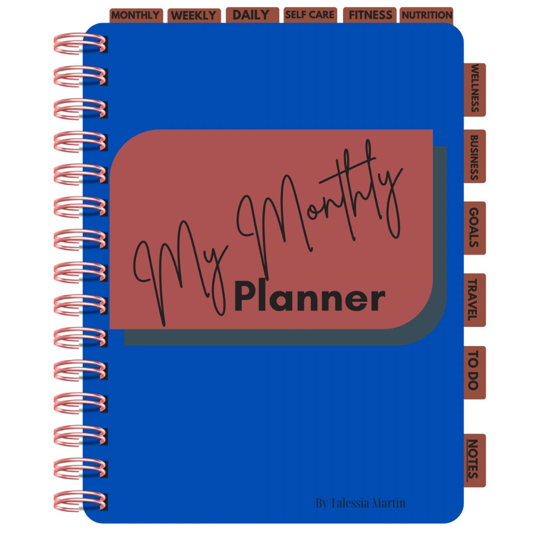 Blue Pink Digital Monthly Planner – Your Ultimate Tool for Seamless Productivity