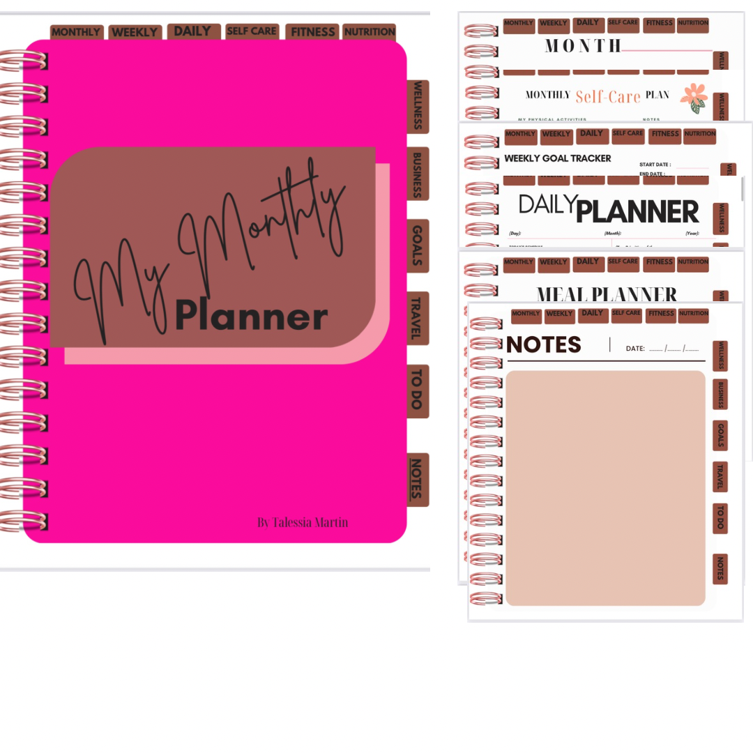 Pink Digital Monthly Planner – Your Ultimate Tool for Seamless Productivity - Image 2